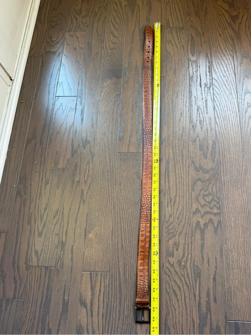 MARTIN DINGMAN ALLIGATOR GRAIN Saddle Leather Belt Size 90/36